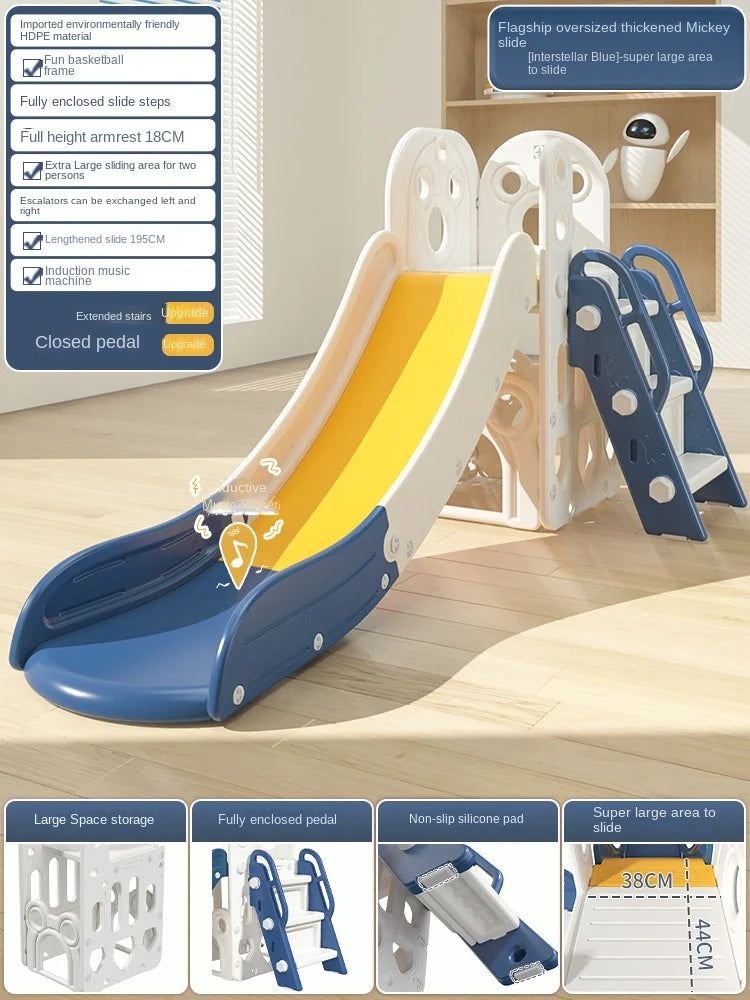 Slide Child Children's Sliding Board Indoor Home 2 To 10 Years Old Baby Slide Swing 3 In 1 Family Multifunctional Playground