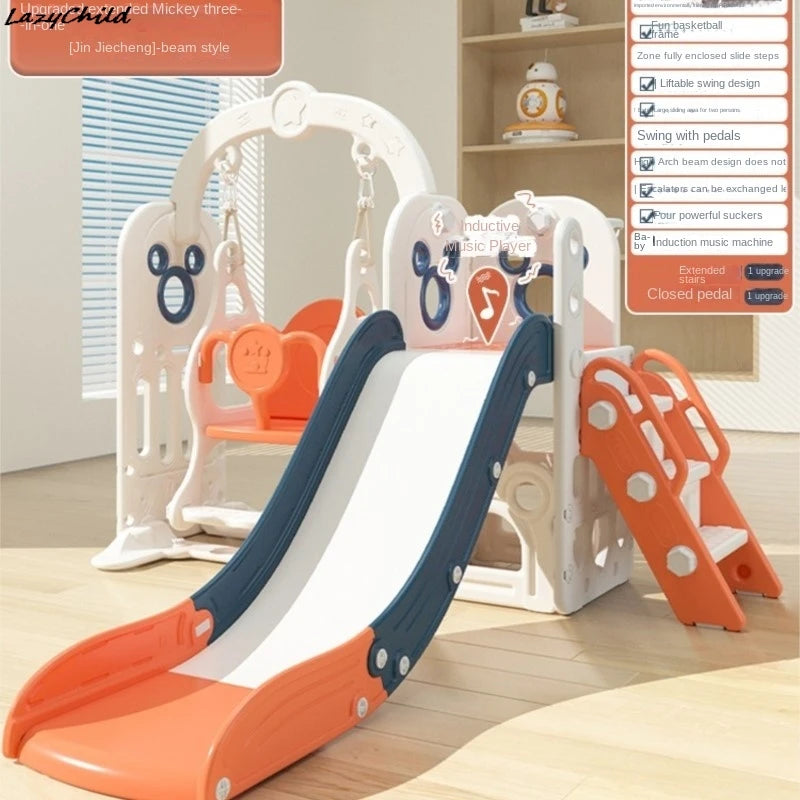 Slide Child Children's Sliding Board Indoor Home 2 To 10 Years Old Baby Slide Swing 3 In 1 Family Multifunctional Playground