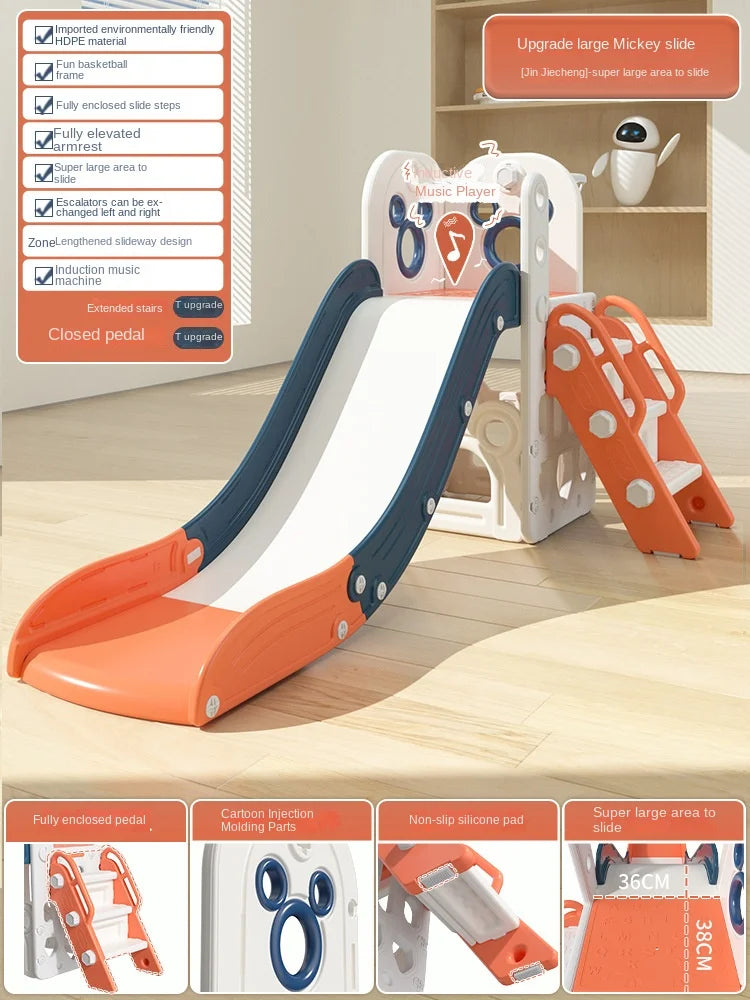 Slide Child Children's Sliding Board Indoor Home 2 To 10 Years Old Baby Slide Swing 3 In 1 Family Multifunctional Playground