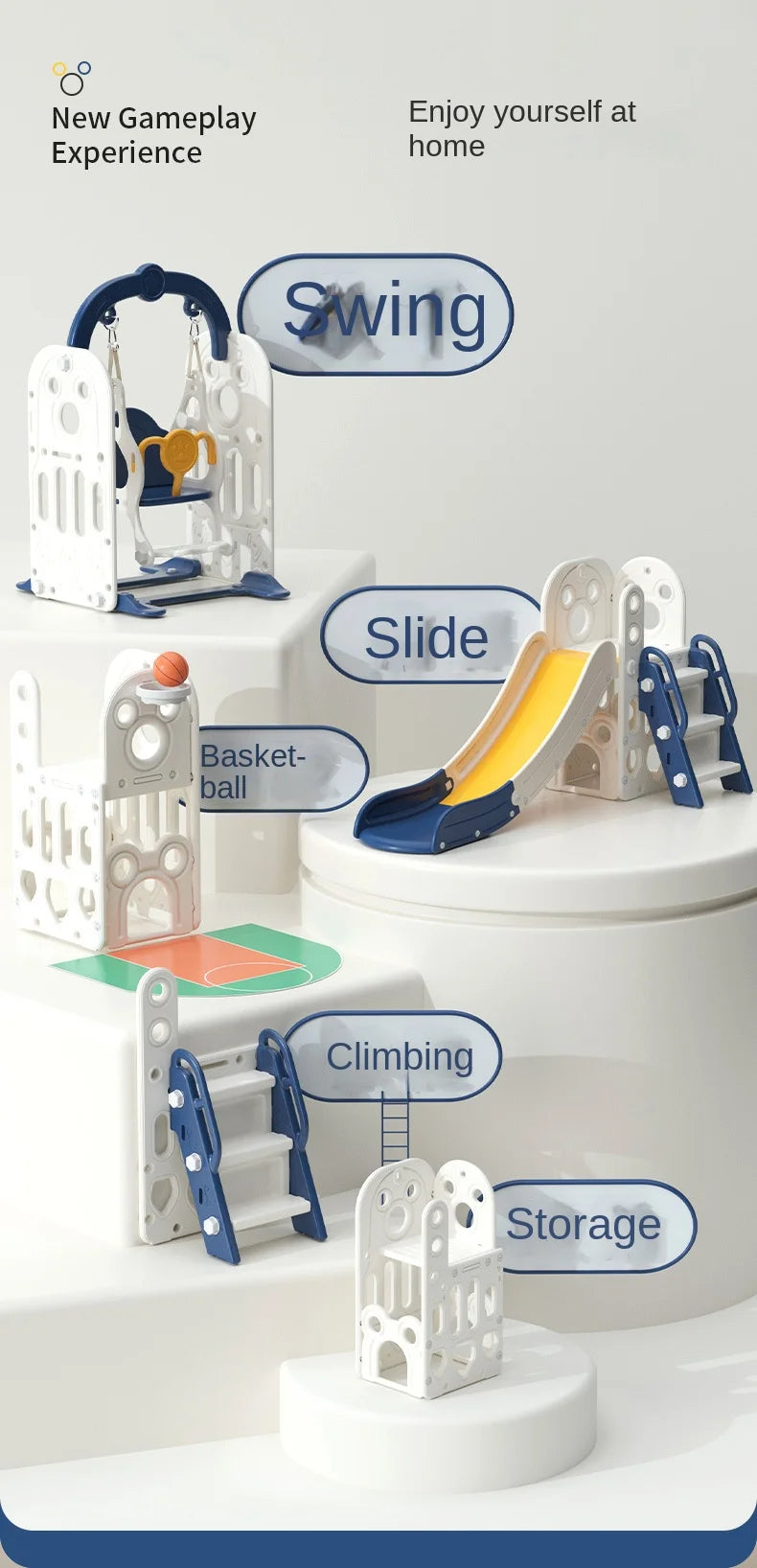 Slide Child Children's Sliding Board Indoor Home 2 To 10 Years Old Baby Slide Swing 3 In 1 Family Multifunctional Playground