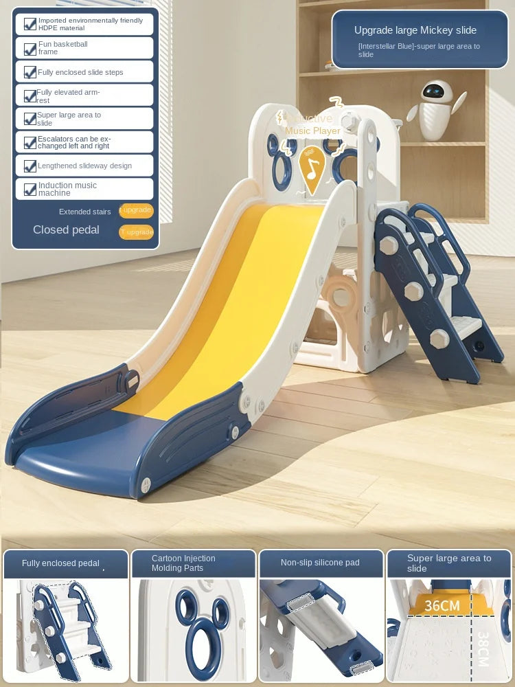 Slide Child Children's Sliding Board Indoor Home 2 To 10 Years Old Baby Slide Swing 3 In 1 Family Multifunctional Playground